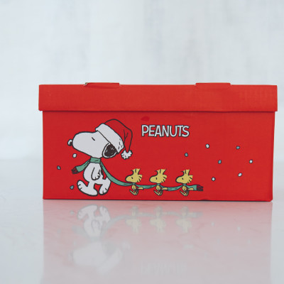 BỘ HAI CỐC CORNINGWARE, HÌNH SNOOPY SNOW, SỨ XƯƠNG, KÈM HỘP ĐỰNG