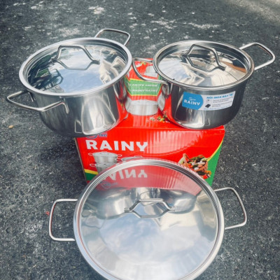 Bộ 3 nồi inox Rainy cao cấp  - Hàng Chính Hãng