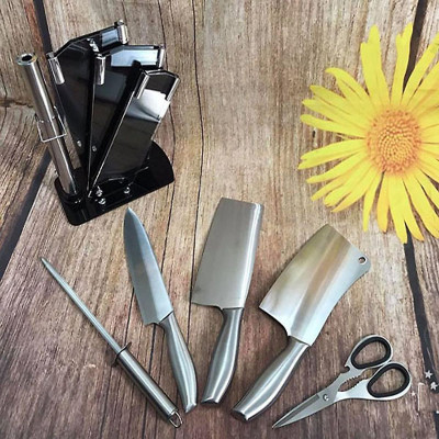 Bộ dao 6 món nhà bếp Nhật Bản siêu sắc bén cao cấp - Logo trên thân dao ngẫu nhiên -Hàng Chính hãng