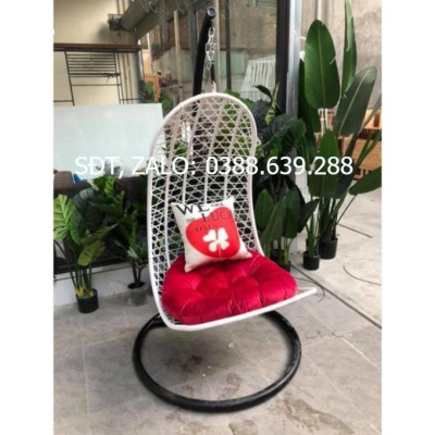 Hàng Siêu Cấp Xích đu đan, ghế lười, nôi treo thư giãn đọc sách sân vườn mây nhựa, dáng hình thìa  - Giá Tại Xưởng