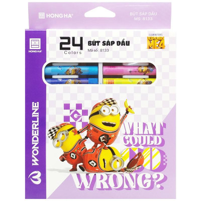 Hộp 24 Bút Sáp Dầu Minions - Hồng Hà 8133