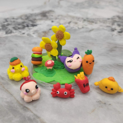 Đất Nặn Nhiều Màu - Chất Liệu An Toàn Đất sét tự khô an toàn Lốc 36 màu cao cấp Softclay nặn hình, làm Butter slime