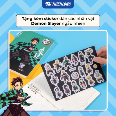 Sổ lò xo đường kẻ ngang A5 nhân vật Demon Slayer Thiên Long MB-023/DS