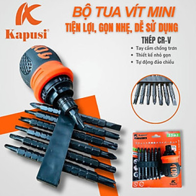 Bộ Tua Vít Lùn 15 Trong 1 Kapusi – Nhỏ Gọn, Tiện Lợi, Đa Năng