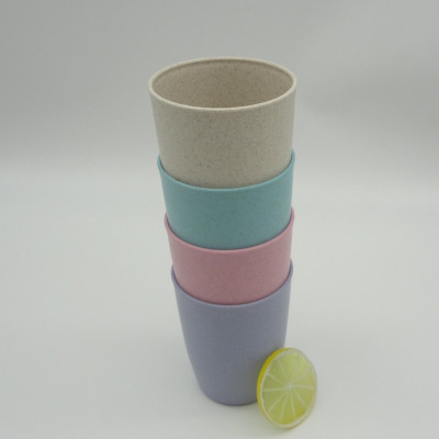 Combo 5 Cốc Tròn Chịu Nhiệt Bằng Nhựa Lúa Mạch An Toàn Dung Tích 450ml Dùng Uống Nước Hoặc Đựng Nước Đánh Răng Tiện Lợi Giao Màu Ngẫu Nhiên