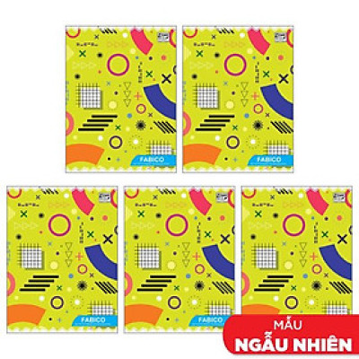 Combo 5 Vở Học Sinh 4 Ly Ngang 100 Trang ĐL 80g/m2 - Elephant FI614508 (Mẫu Màu Giao Ngẫu Nhiên)