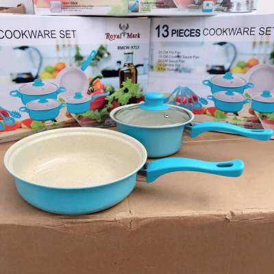 Bộ Nồi Và Chảo Chống Dính 13 Món Nấu Ăn Cho Nhà Bếp Quà Tặng Cho Bạn Bè Và Gia Đình - Bộ Nồi 13 Chi Tiết - HÀNG CHÍNH HÃNG MINIIN