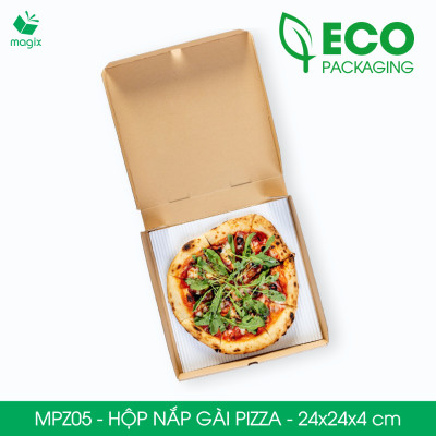 MPZ05 - 24x24x4 cm - 100 Hộp nắp gài pizza đa dụng - Hộp nắp gập, hộp carton gói hàng, hộp quà