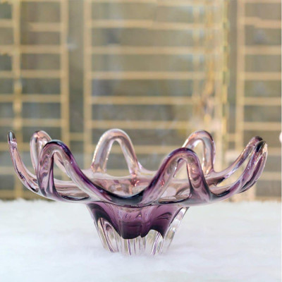 Khay Đĩa Nghệ Thuật Pha Lê Tiệp Khắc Bohemia Egermann 40cm Hàng Chính Hãng