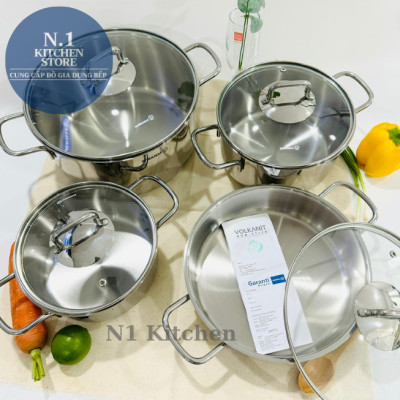 Bộ 4 nồi inox cao cấp Korkmaz Perla - A1606 - Hàng Chính Hãng