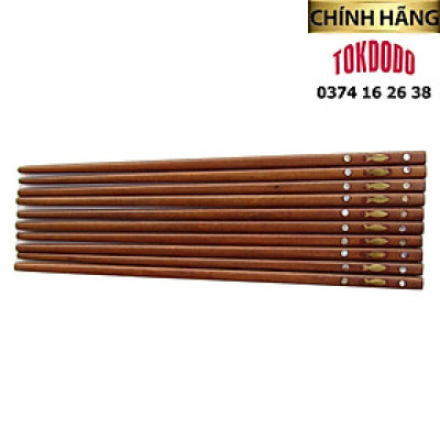 Bộ 10 Đôi Đũa Gỗ Cẩm Cá Heo Cao Cấp TOKDODO