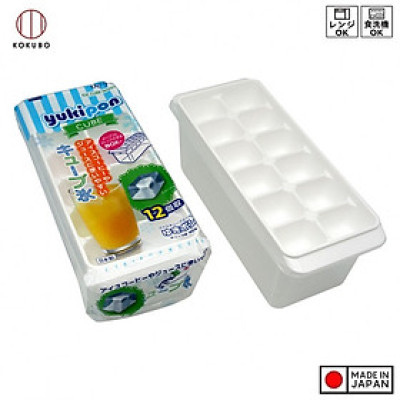 Khay đá Yukipon Cube 12 viên kèm khay trữ đá - Hàng Nội Địa Nhật Bản