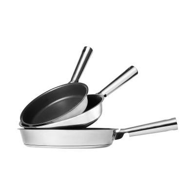 Chảo SUIT STS LocknLock  - hệ thống khóa dầu - Thép không gỉ - Thiết kế móc treo - Dùng bếp từ - Màu tự nhiên