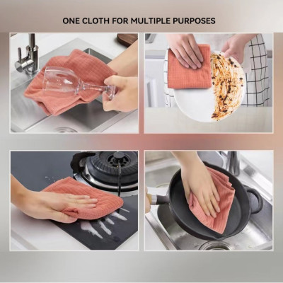 Combo 4 Khăn lau xe đa năng Hàn Quốc 100% Microfiber KT 30x40cm chuyên dụng lau kính và nội thất, thấm hút tốt không bụi vải