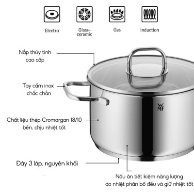 Bộ Nồi WMF INSPIRATION 4 Món Đáy Từ 3 Lớp Nguyên Khối -  1730076380