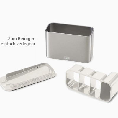 Hộp đựng thìa dĩa Joseph Joseph 851694 Surface Stainless Steel Cutlery Drainer – Light Stone Hàng chính hãng