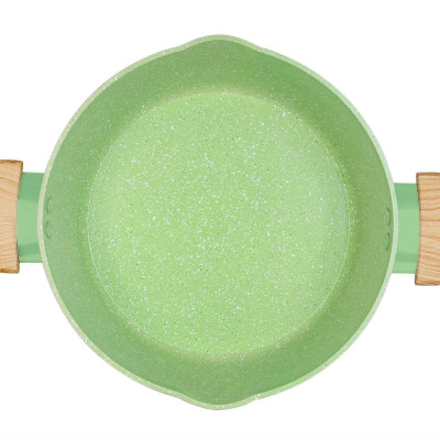 Bộ 3 nồi đúc men đá ceramic Size 16/20/24cm 10 lớp chống dính, miệng rót Green Cook GCS231 sử dụng được các loại bếp-Hàng chính hãng