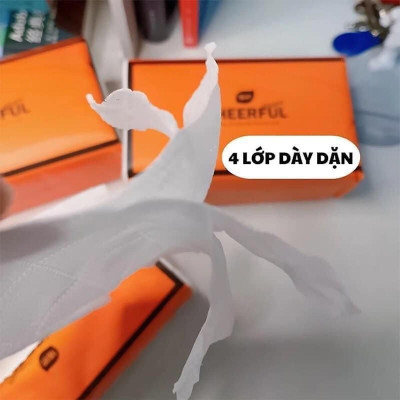 Giấy Rút Treo Tường- Giấy Ăn - Giấy Vệ Sinh Túi Giấy Treo Tường 4 Lớp Bột Gỗ, Phù Hợp Cho Cả Mẹ Và Bé, Thấm Hút Nhanh