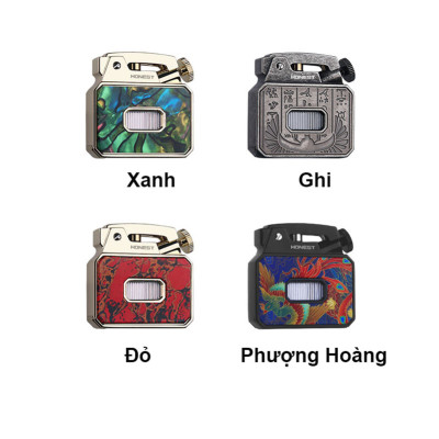 Vỏ Hột Quẹt Bật Lửa Xăng Đá Honest BCZ849-1 Lộ Thiên Đánh Lửa Tự Động -Nhiều Màu