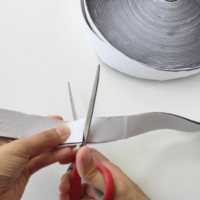 Miếng dán xé băng dính gai nhám có keo bản 2.5cm*5m, tách lẻ -(velcro tape/ khóa nhám)