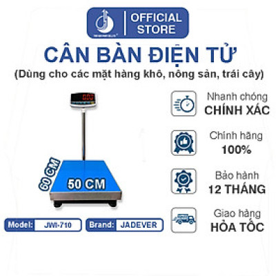 Cân Bàn Điện Tử JWI-710 - Mặt Bàn Cân 500x600MM