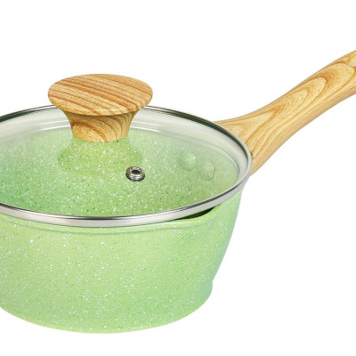 Bộ 3 nồi đúc men đá ceramic Size 16/20/24cm 10 lớp chống dính, miệng rót Green Cook GCS231 sử dụng được các loại bếp-Hàng chính hãng