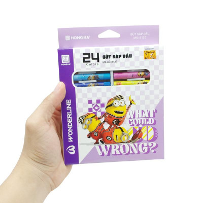 Hộp 24 Bút Sáp Dầu Minions - Hồng Hà 8133