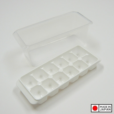 Khay đá Yukipon Cube 12 viên kèm khay trữ đá - Hàng Nội Địa Nhật Bản