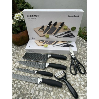 Bộ Dao Nhà Bếp 6 Món Cao Cấp Màu Đen CKK103S6 (cam kết hàng chính hãng, y hình)