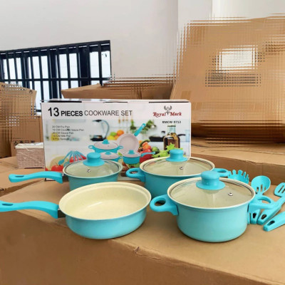 Bộ Nồi Và Chảo Chống Dính 13 Món Nấu Ăn Cho Nhà Bếp Quà Tặng Cho Bạn Bè Và Gia Đình - Bộ Nồi 13 Chi Tiết - HÀNG CHÍNH HÃNG MINIIN