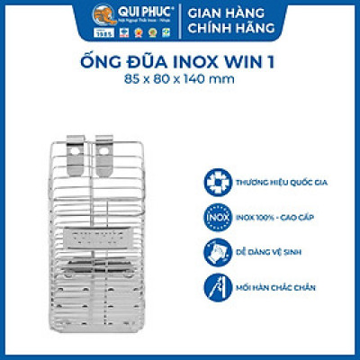 [Chính hãng Qui Phúc] Ống đũa muỗng inox 201 cao cấp WIN - 1,2,3 ngăn