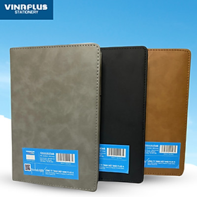 Sổ tay bìa da PU 200 trang VINAPLUS sổ ghi chép, lưu bút, nhật ký da size A5-20023