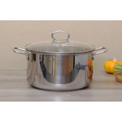 Nồi inox bếp từ Fivestar nắp kính ( 18cm/ 24cm / 26cm / 28cm ), dùng được mọi bếp , tặng 1 vá canh