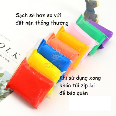 Đất Nặn Nhiều Màu - Chất Liệu An Toàn Đất sét tự khô an toàn Lốc 36 màu cao cấp Softclay nặn hình, làm Butter slime