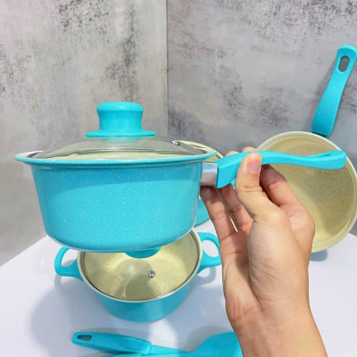 Bộ Nồi Và Chảo Chống Dính 13 Món Nấu Ăn Cho Nhà Bếp Quà Tặng Cho Bạn Bè Và Gia Đình - Bộ Nồi 13 Chi Tiết - HÀNG CHÍNH HÃNG MINIIN