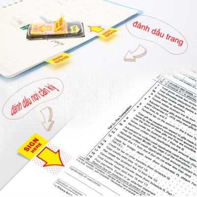 Dính đánh dấu trình ký Deli