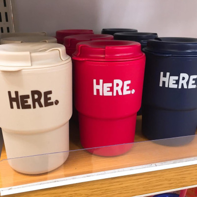Cốc giữ nhiệt Here Inomata 320m có nắp xoay để đậy kín giữ nhiệt & đảm bảo an toàn vệ sinh - Hàng nội địa Nhật Bản |#Made in Japan|
