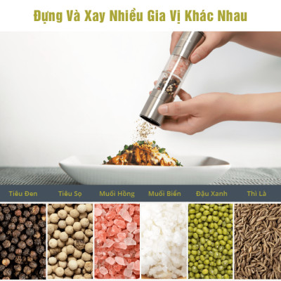Dụng Cụ Xay Tiêu và Muối 2 trong 1 Benchusch