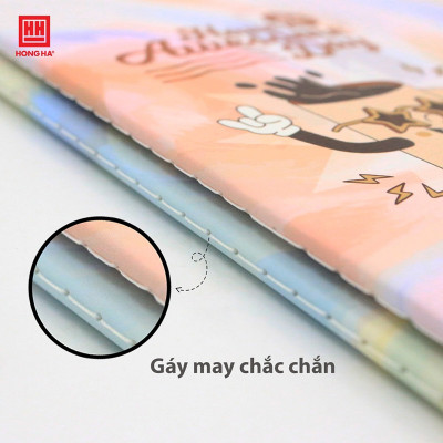 Vở kẻ ngang Hồng Hà 72 trang - May gáy - Studh Moka 1460 định lượng 70 m2 độ sáng 90-92 ISO Khổ vở 180 x 252 mm (Giao bìa ngẫu nhiên)