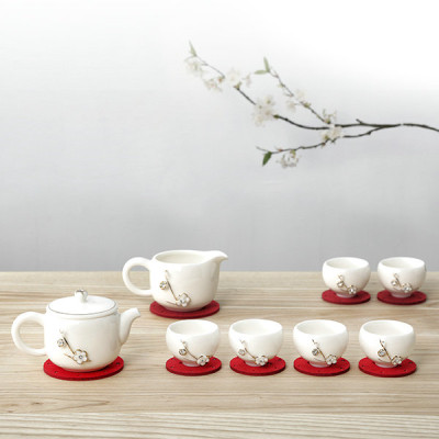 Bộ ly uống trà cao cấp dát vàng 24k MT Gold Art- Hàng chính hãng, trang trí nhà cửa, quà tặng dành cho sếp, đối tác, khách hàng.