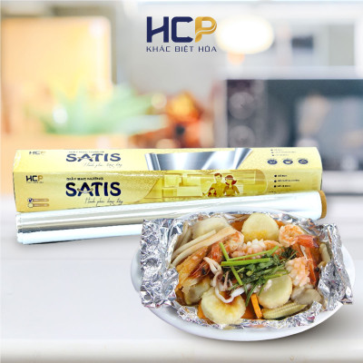 Giấy bạc nướng SATIS 30cm x 5m/8m Dễ Bọc, Nướng, Chiên và Dễ Vệ Sinh An Toàn Cho Sức Khỏe