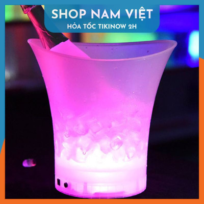 Xô Đá Ướp Lạnh Có Đèn LED