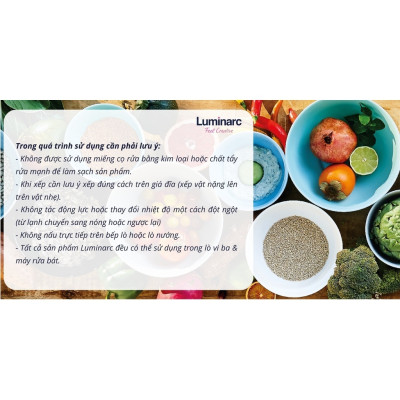 Tô Thủy Tinh Luminarc Precious 18cm đựng thức ăn, cường lực, kháng vỡ - Bộ 3 cái - Q1657