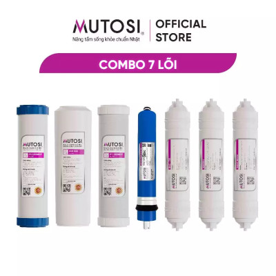 Combo 7 lõi lọc nước - Hàng chính hãng Mutosi (hệ lõi thô thường)