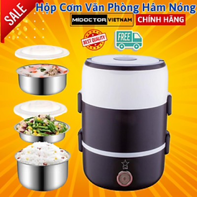 Hộp Đựng Cơm 3 Tầng Có Lõi Hâm Nóng – Thêm Túi Giữ Nhiệt Cao Cấp Chính Hãng miDoctor