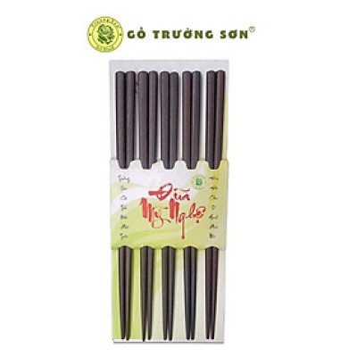 Bộ 05 Đôi Đũa Sắn Ổi Tiện Đầu - Đồ Gỗ Gia Dụng Thương Hiệu Trường Sơn