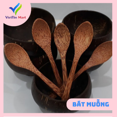 Bát Gáo Dừa Và Thìa Gỗ Tự Nhiên VIETTIN MART