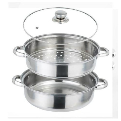 Nồi hấp inox 2 tầng tiện dụng chắn chắn không gỉ sét