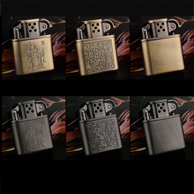 Vỏ Hột Quẹt Bật Lửa Gas Dolphin HY-303 Họa Tiết Nhiều Hình Sang Trọng - Dùng Gas Đá Cao Cấp