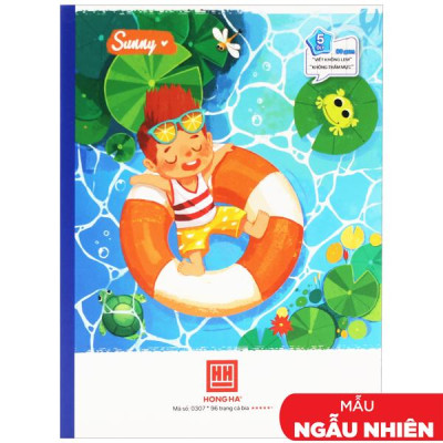 Combo 5 Vở 5 Ô Ly 96 Trang 80gsm Class Sunny - Hồng Hà 0307 (Mẫu Màu Giao Ngẫu Nhiên)
